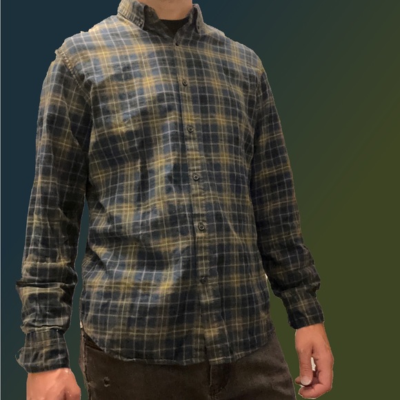 Banana Republic casual plaid flannel shirt - Picture 4 of 6